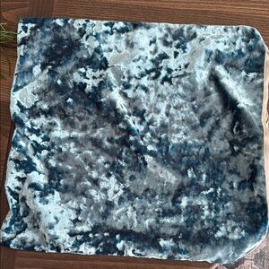Blue and Gray Velvet pillow cover
